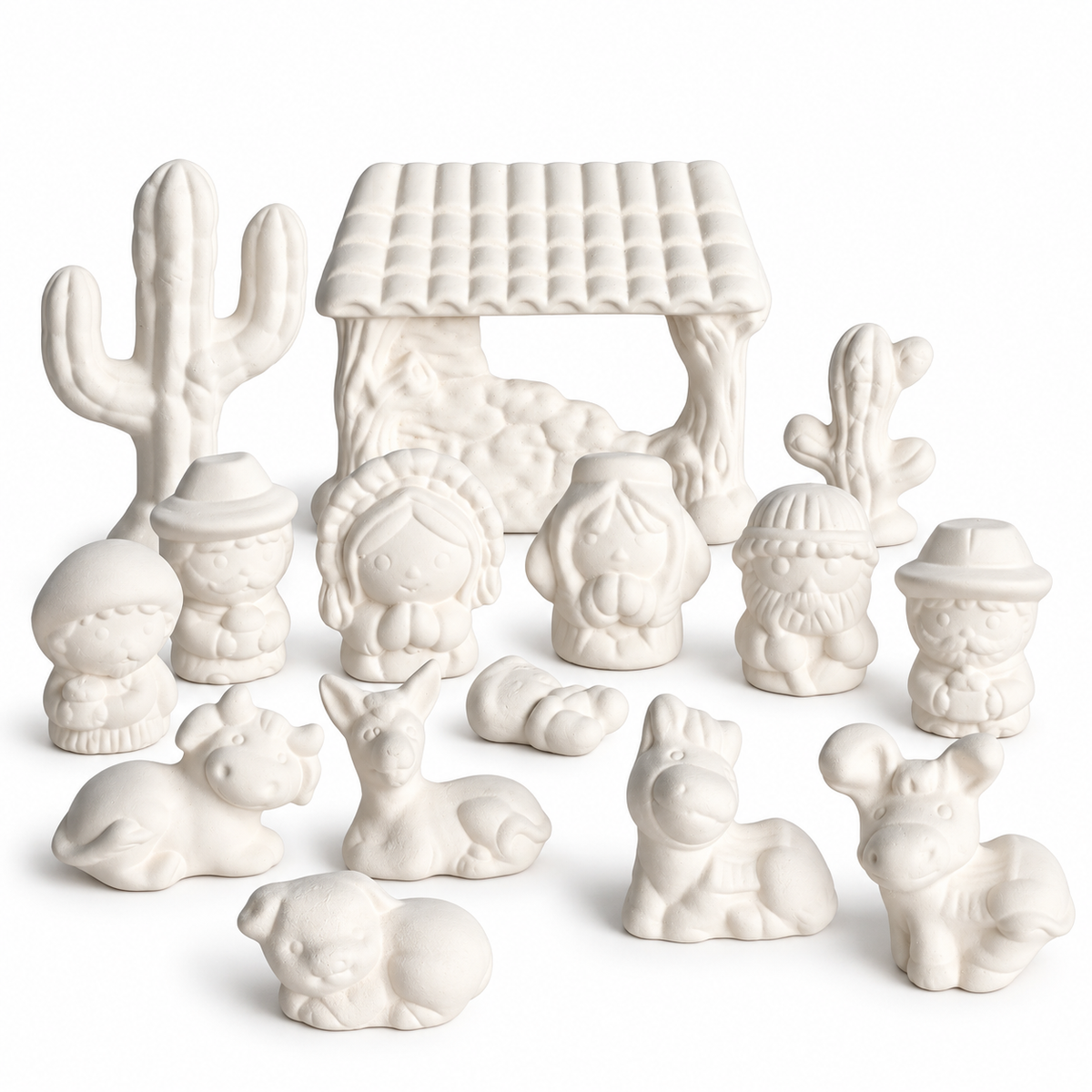 Nacimiento Lele Blanco Para Pintar 17 Piezas