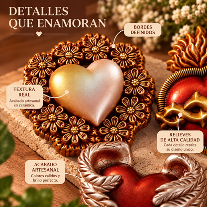 Set 8 Milagritos Ceramica en Blanco para pintar - Decoración Pared para Interiores