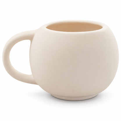 Pack 8 Taza Caldero Cerámica Blanca Para Pintar 420ml