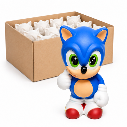 Pack 10 Alcancias Ceramica Sonic
