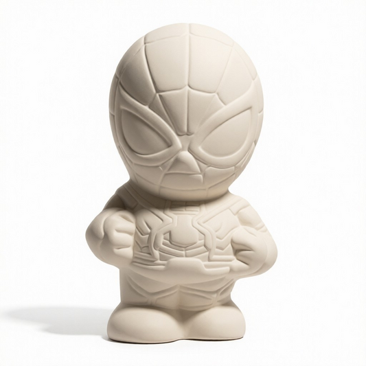 Paquete 10 Alcancia Spider-man Ceramica en Blanco Para Pintar